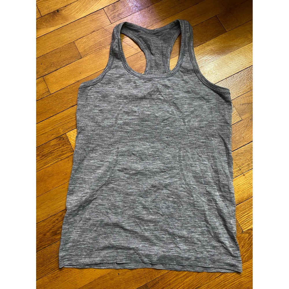 Lululemon Swiftly Tech Racerback Tank Top Grey Space Dye Size 8